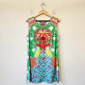 MIRANDA KONSTANTINIDOU Mini Dress Multicolor Floral Artsy Hippie